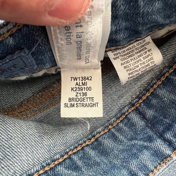 Lucky Bridgette high rise slim straight jean w butterfly embroidery 4 - Picture 6 of 13